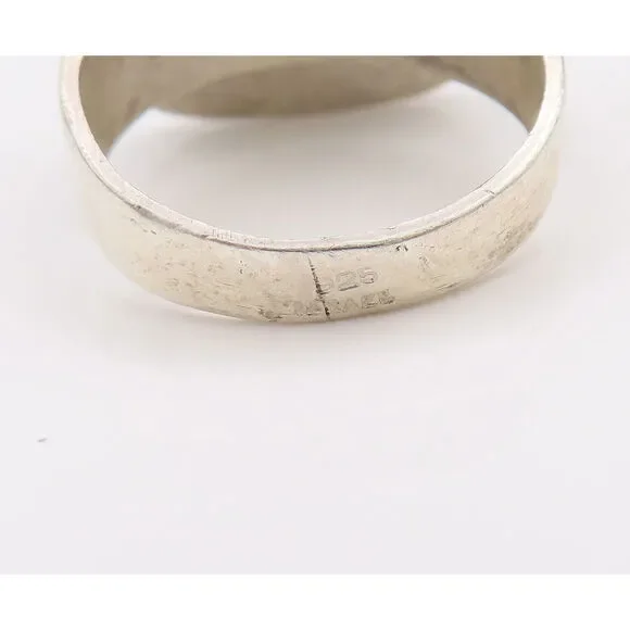 925 Sterling Silver Vintage Ring ISRAEL Multi Color Enameled Crab Sz 7 RG27724 - Picture 6 of 7